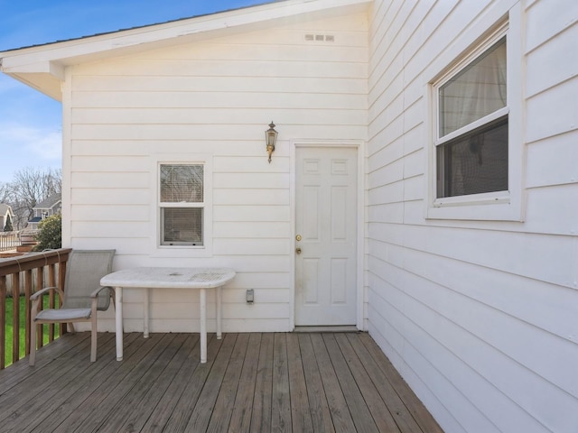 view of wooden deck