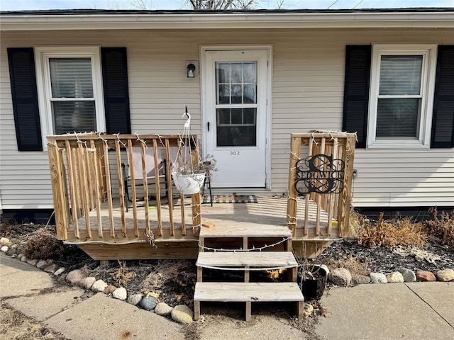 view of doorway to property