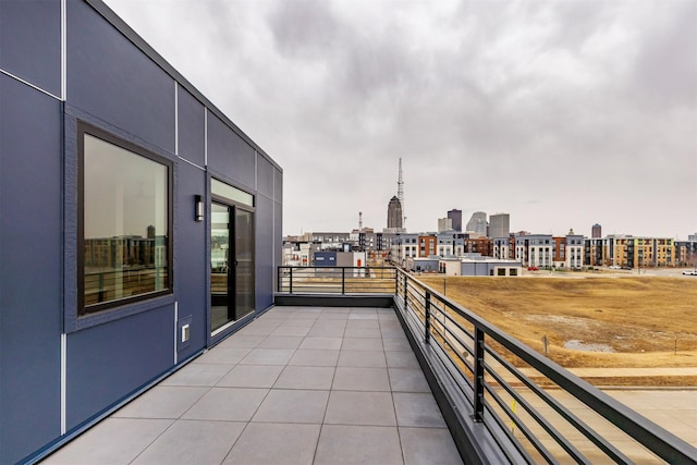 balcony with a city view