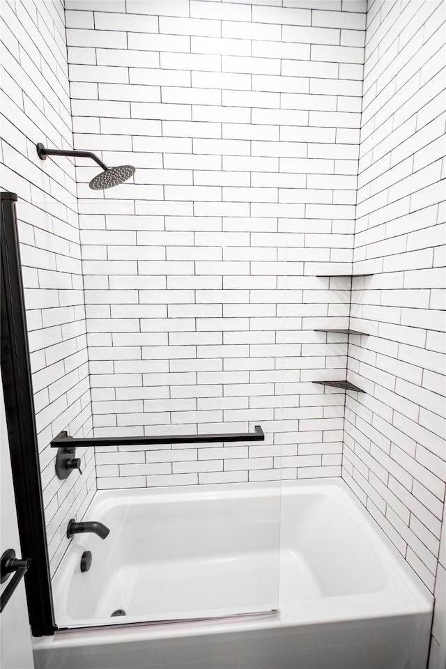 full bathroom featuring bathtub / shower combination