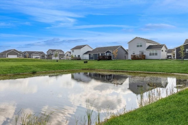 property view of water with a residential view