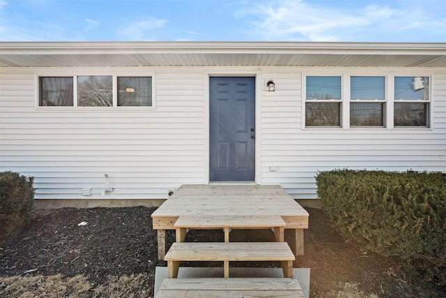 view of doorway to property