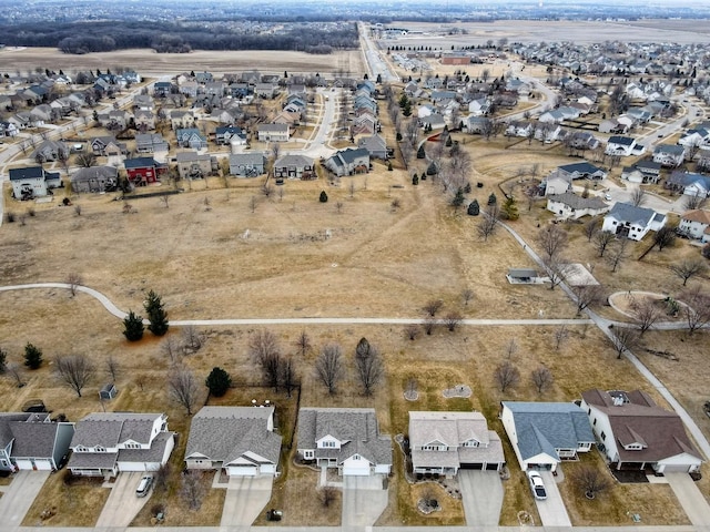 drone / aerial view with a residential view