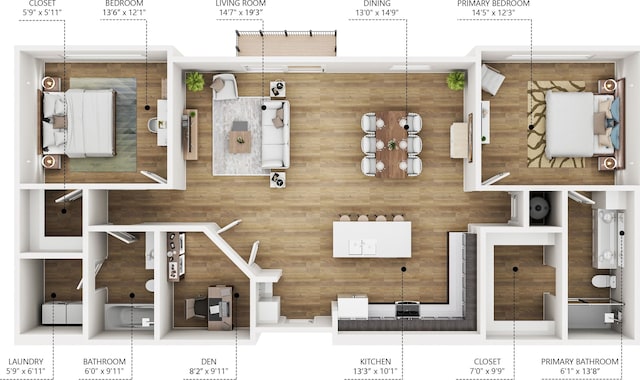 1310 Murphy St Unit 1206, Des Moines, IA 50309 - plan