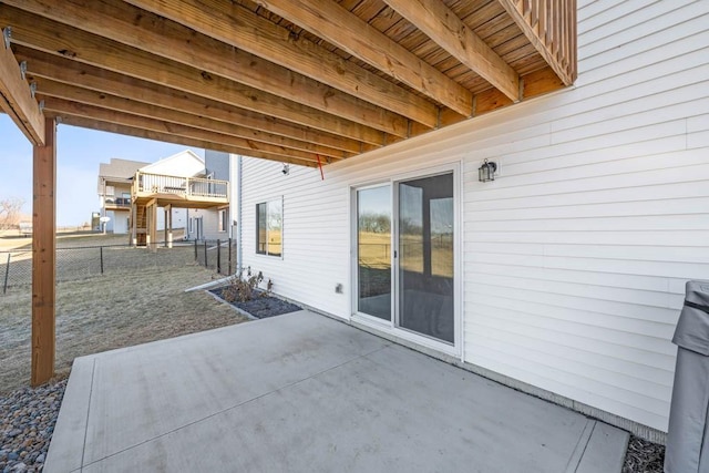 view of patio with fence