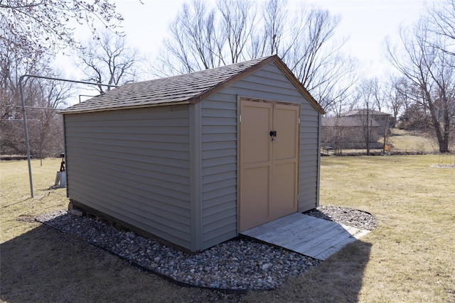 view of shed