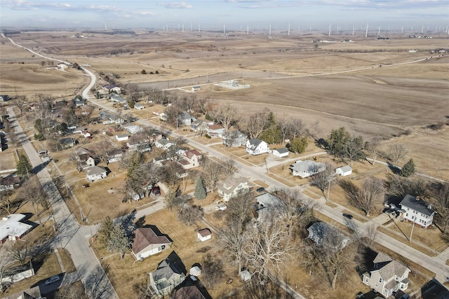 aerial view featuring a rural view