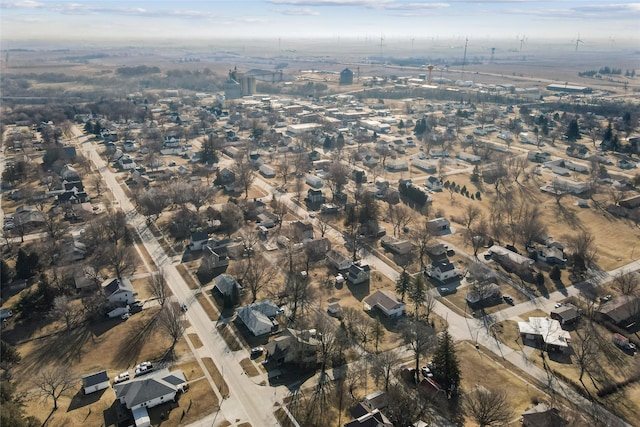 aerial view with a residential view