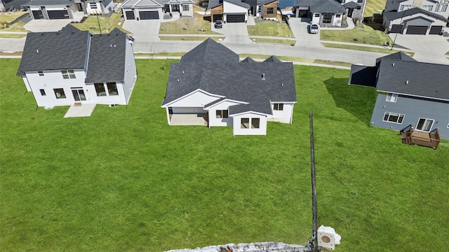 aerial view featuring a residential view