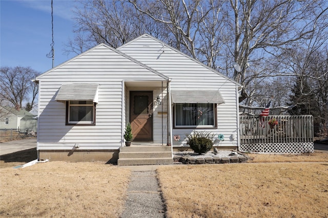 view of bungalow-style home