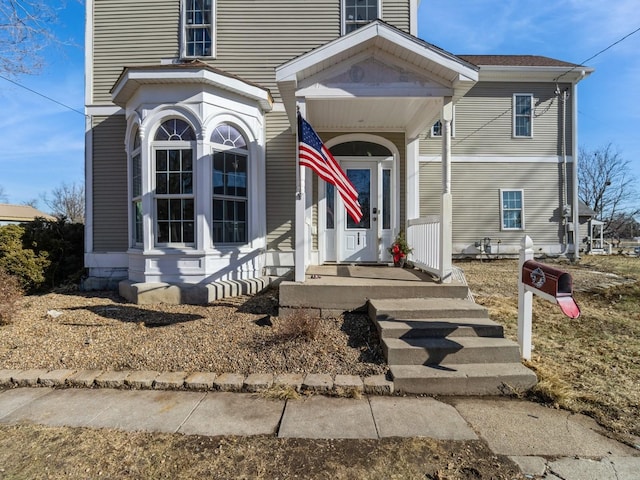 view of exterior entry