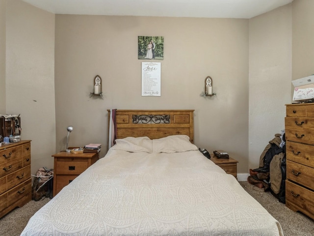 view of carpeted bedroom