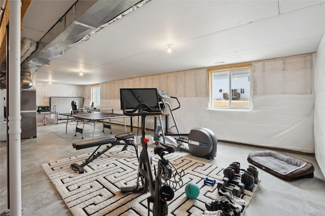 view of workout room