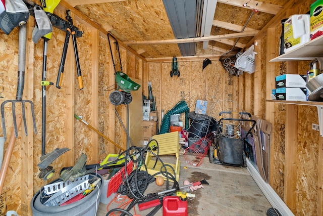 view of storage room