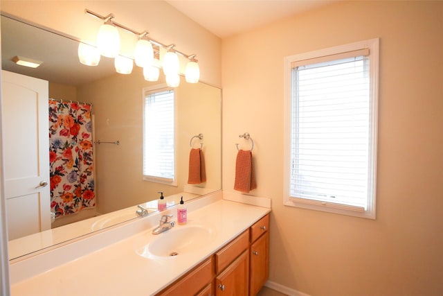 full bathroom featuring vanity