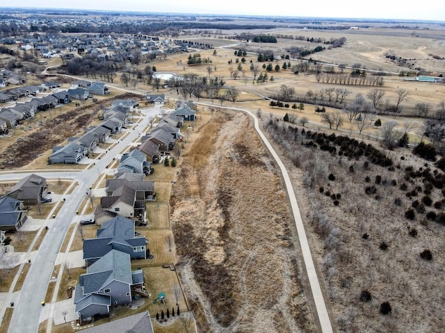 aerial view with a residential view