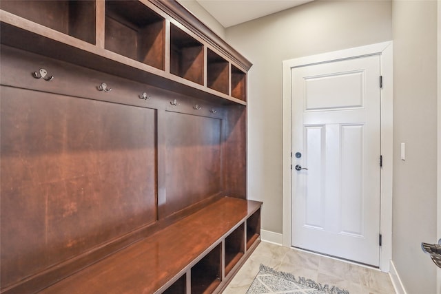 mudroom featuring baseboards