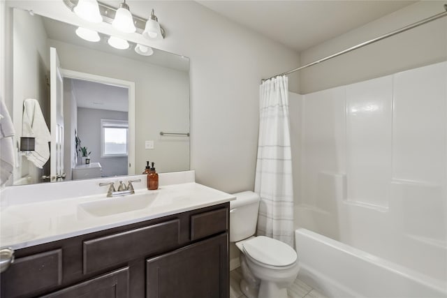 3325 Wolf Creek Rd SW, Bondurant, IA 50035 - bathroom with toilet, shower / tub combo, and vanity