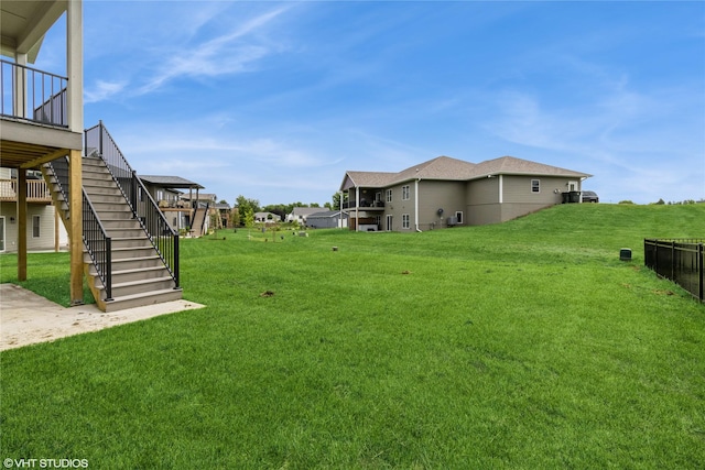 202 Meadowlark Dr, Monroe, IA 50170 - view of green lawn with stairs