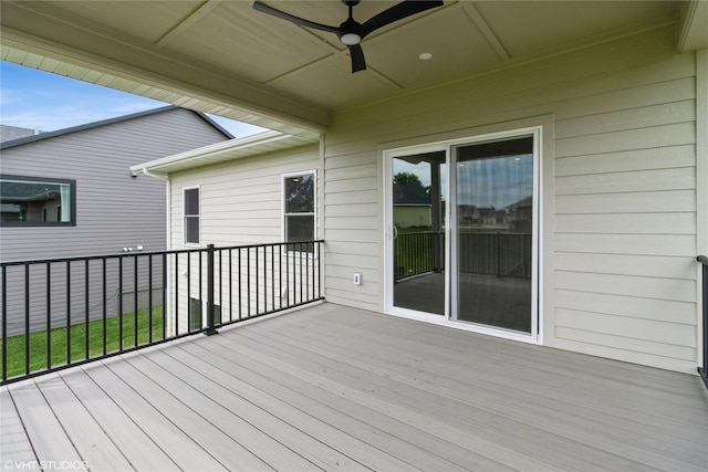 202 Meadowlark Dr, Monroe, IA 50170 - deck with a ceiling fan