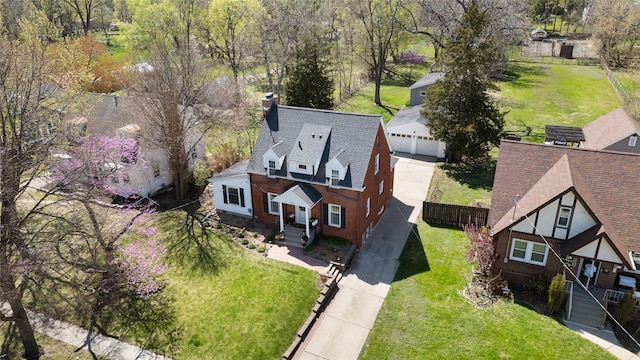 bird's eye view featuring a residential view