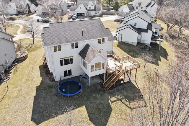 drone / aerial view with a residential view