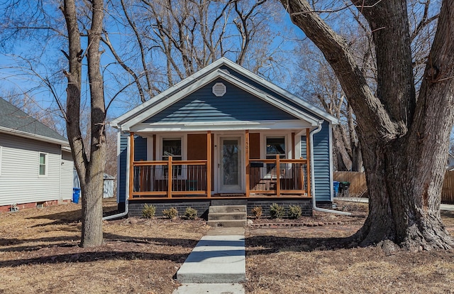 view of front of house featuring covered porch