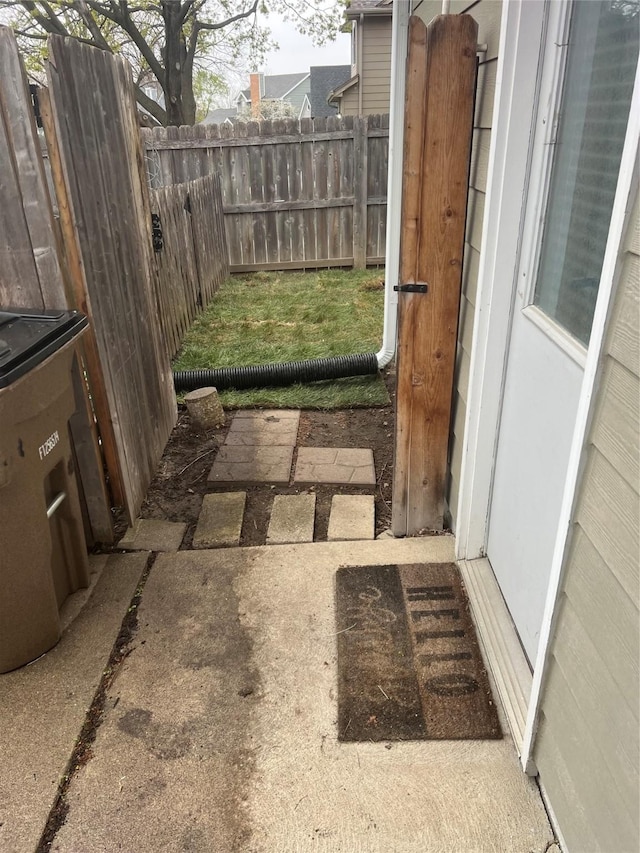 view of patio with fence