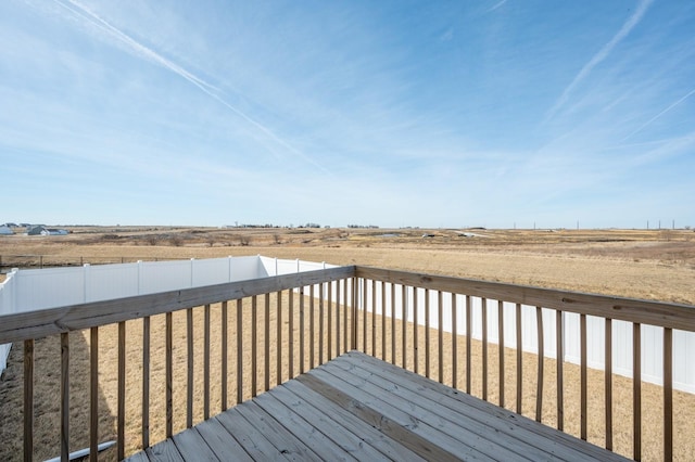 deck featuring fence