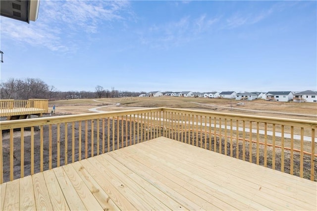 deck featuring a residential view