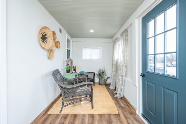 interior space featuring plenty of natural light and visible vents