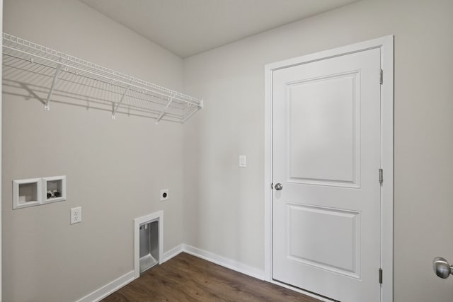 1803 Tuscany Dr SE, Altoona, IA 50009 - laundry area with electric dryer hookup, hookup for a washing machine, and dark wood-type flooring