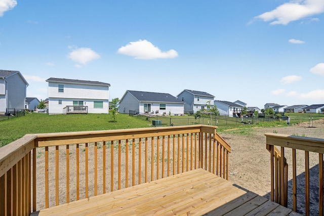 1803 Tuscany Dr SE, Altoona, IA 50009 - wooden terrace with a residential view and a fenced backyard