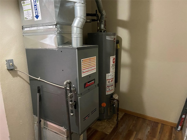 utilities featuring heating unit and water heater