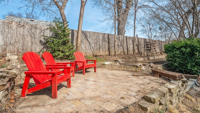 view of patio / terrace featuring a fenced backyard