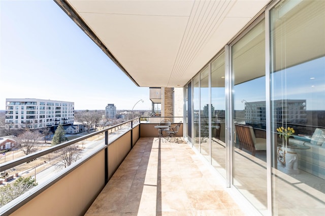 balcony with a city view