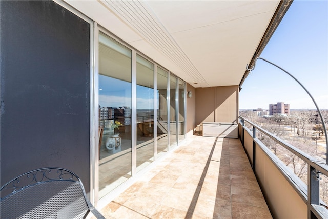 balcony featuring a city view