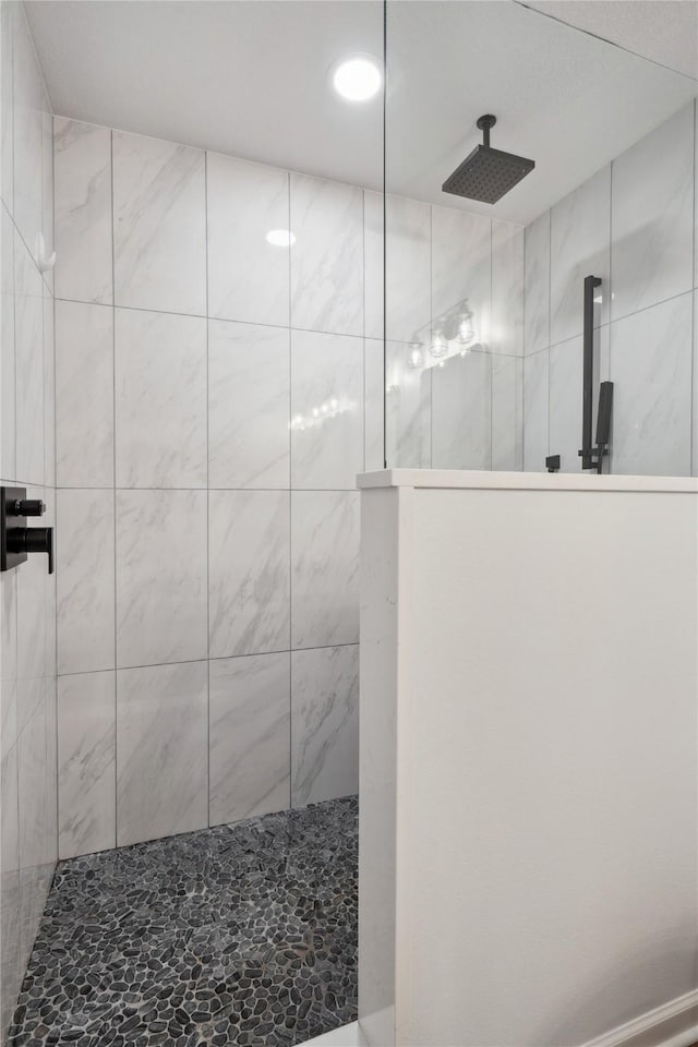 bathroom with walk in shower