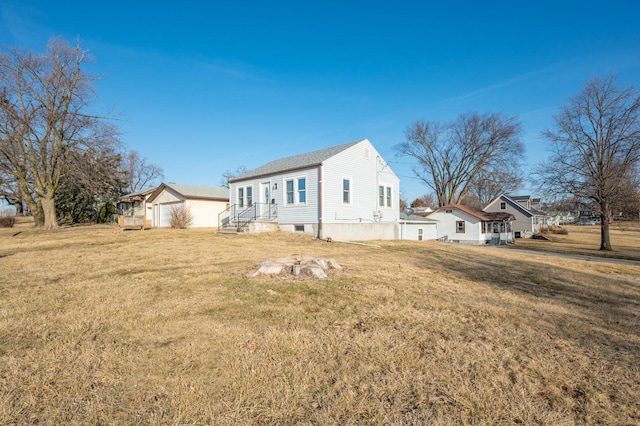 exterior space with a yard