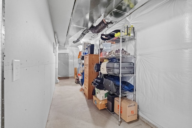 view of storage room