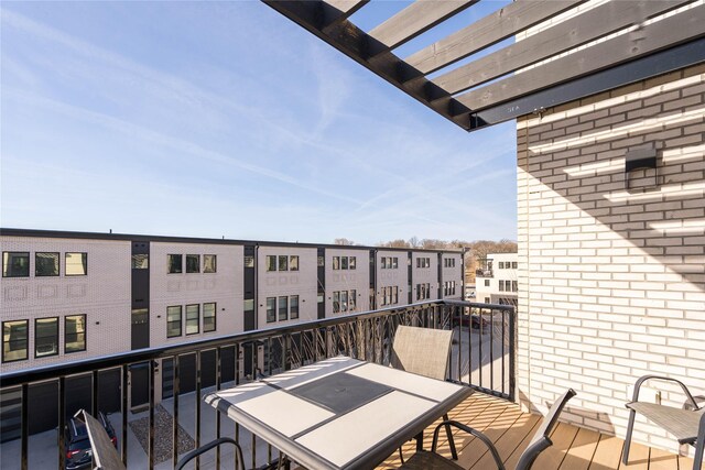 1343 Keosauqua Way, Des Moines, IA 50309 - balcony featuring a pergola