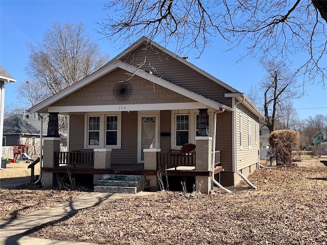 bungalow featuring a porch