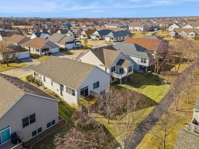 bird's eye view featuring a residential view