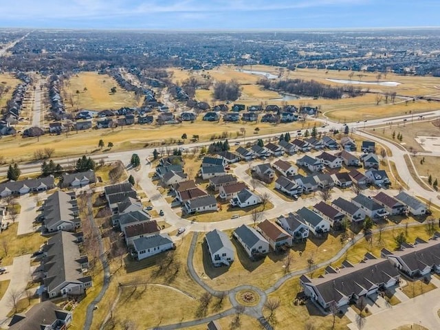 aerial view with a residential view