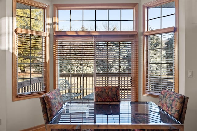 dining space featuring a healthy amount of sunlight