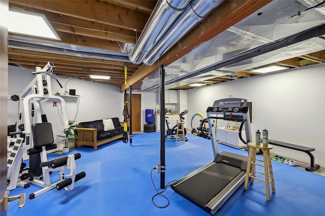 view of workout area