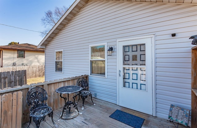 wooden deck with fence