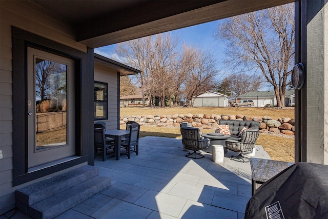 view of patio / terrace featuring outdoor dining area