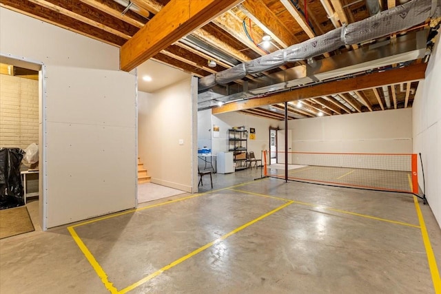 garage featuring washer and clothes dryer