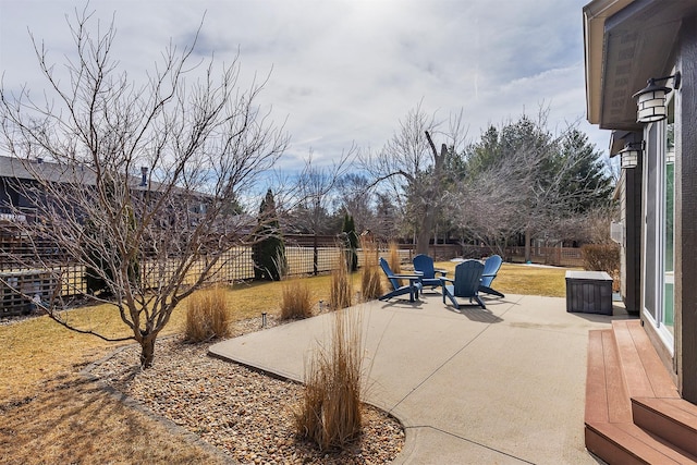 view of patio / terrace with a fenced backyard